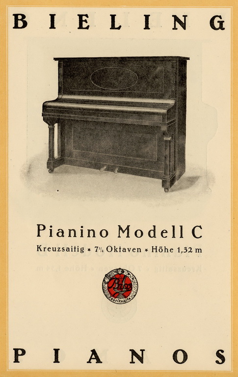 Bieling Pianos - Katalog von 1928 Seite 7 von 14 Bieling Pianos - Katalog von 1928 Seite 7 von 14