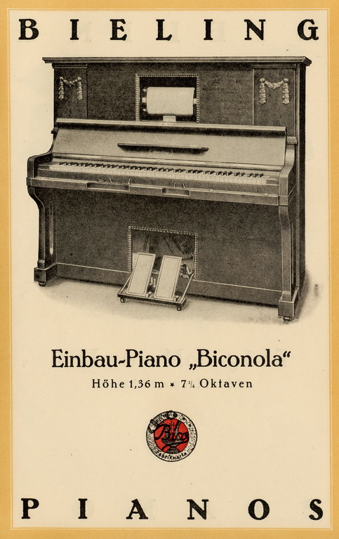 Bieling Pianos - Katalog von 1928 Seite 12 von 14 Bieling Pianos - Katalog von 1928 Seite 12 von 14