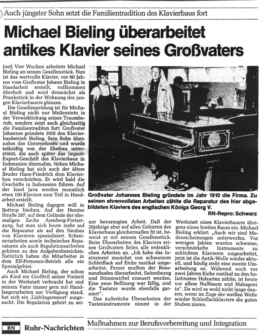 Auch jüngster Sohn setzt die Familientradition fort - Seite 2/2 Auch jüngster Sohn setzt die Familientradition fort - Seite 2/2